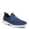 Peltz Shoes  Women's Skechers GOwalk 6 - Glimmering Slip-On NAVY GREY 124502-NVGR