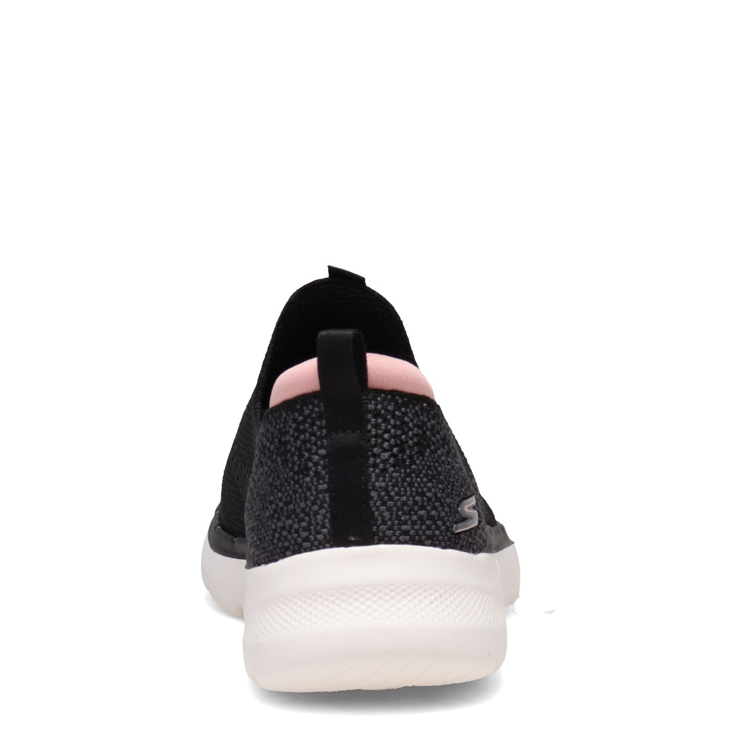 Peltz Shoes  Women's Skechers GOwalk 6 - Glimmering Slip-On - Wide Width BLACK / PINK 124502W-BKPK