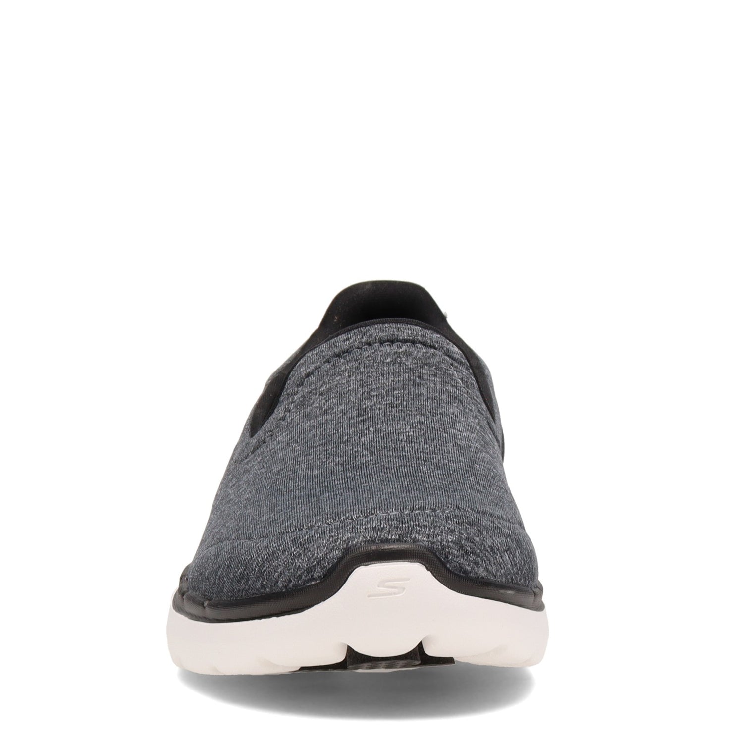 Peltz Shoes  Women's Skechers GOwalk 6 - Grand Horizon Slip-On BLACK / WHITE 124507-BKW
