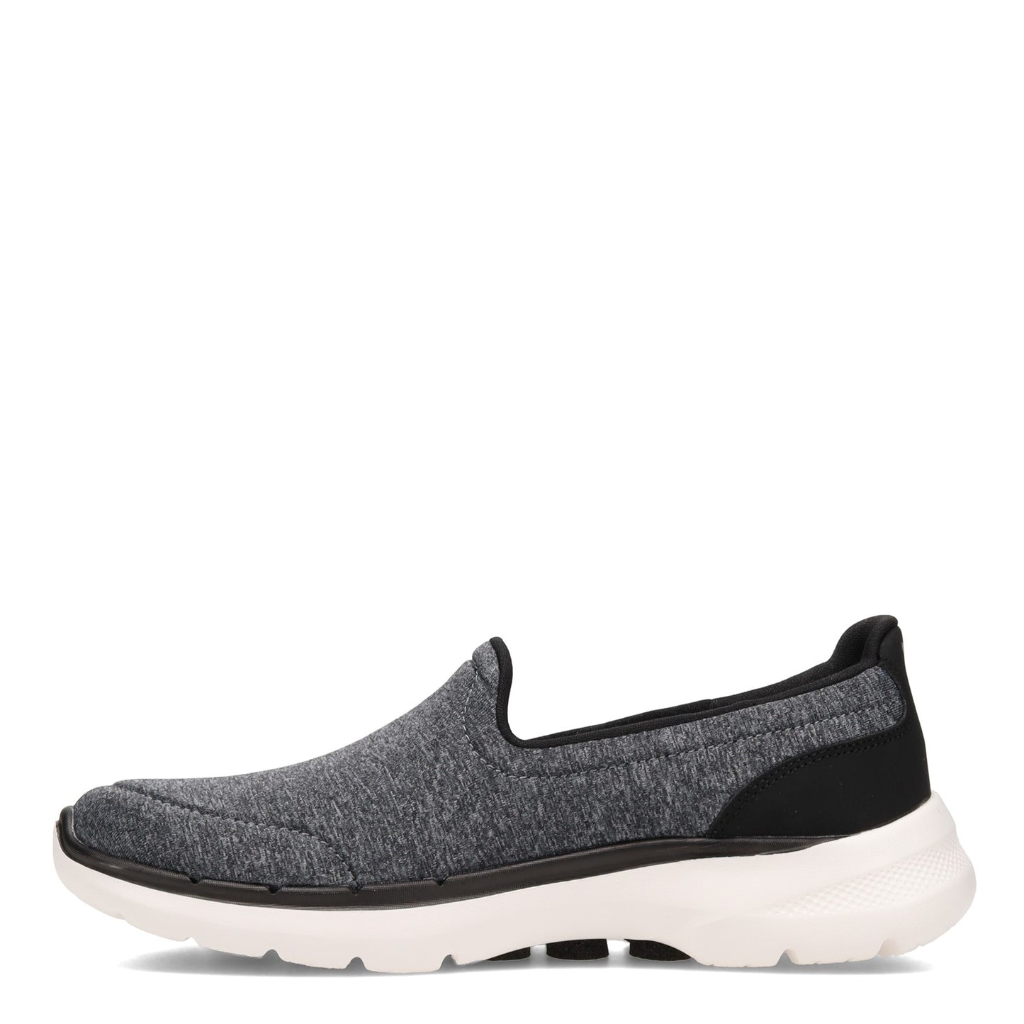 Peltz Shoes  Women's Skechers GOwalk 6 - Grand Horizon Slip-On BLACK / WHITE 124507-BKW