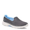 Peltz Shoes  Women's Skechers GOwalk 6 - Big Splash Slip-On GREY BLUE 124508-GYBL