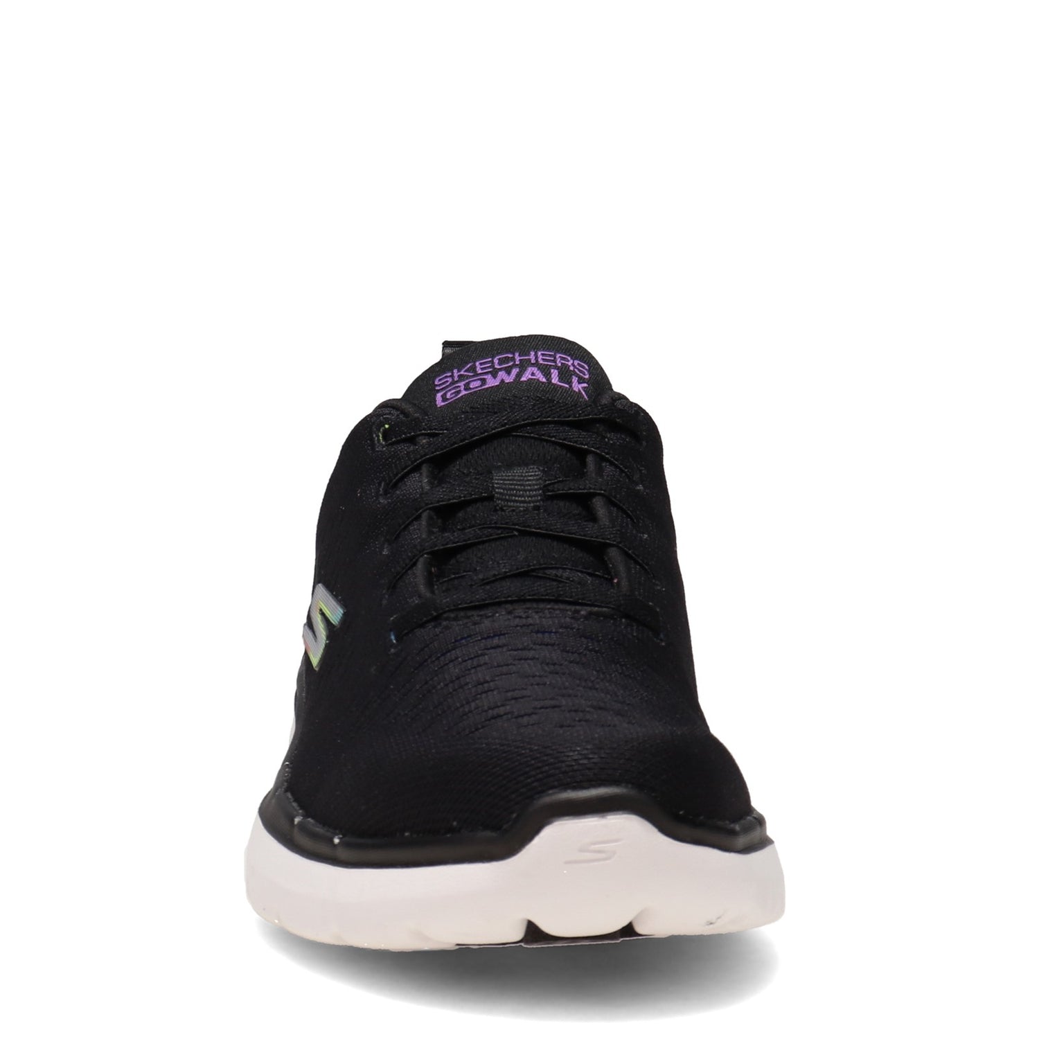 Peltz Shoes  Women's Skechers GOwalk 6 - Vibrant Energy Sneaker BLACK MULTI 124520-BKMT