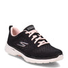 Peltz Shoes  Women's Skechers GO WALK 6 - Adora Walking Shoe BLACK PINK 124524-BKLP