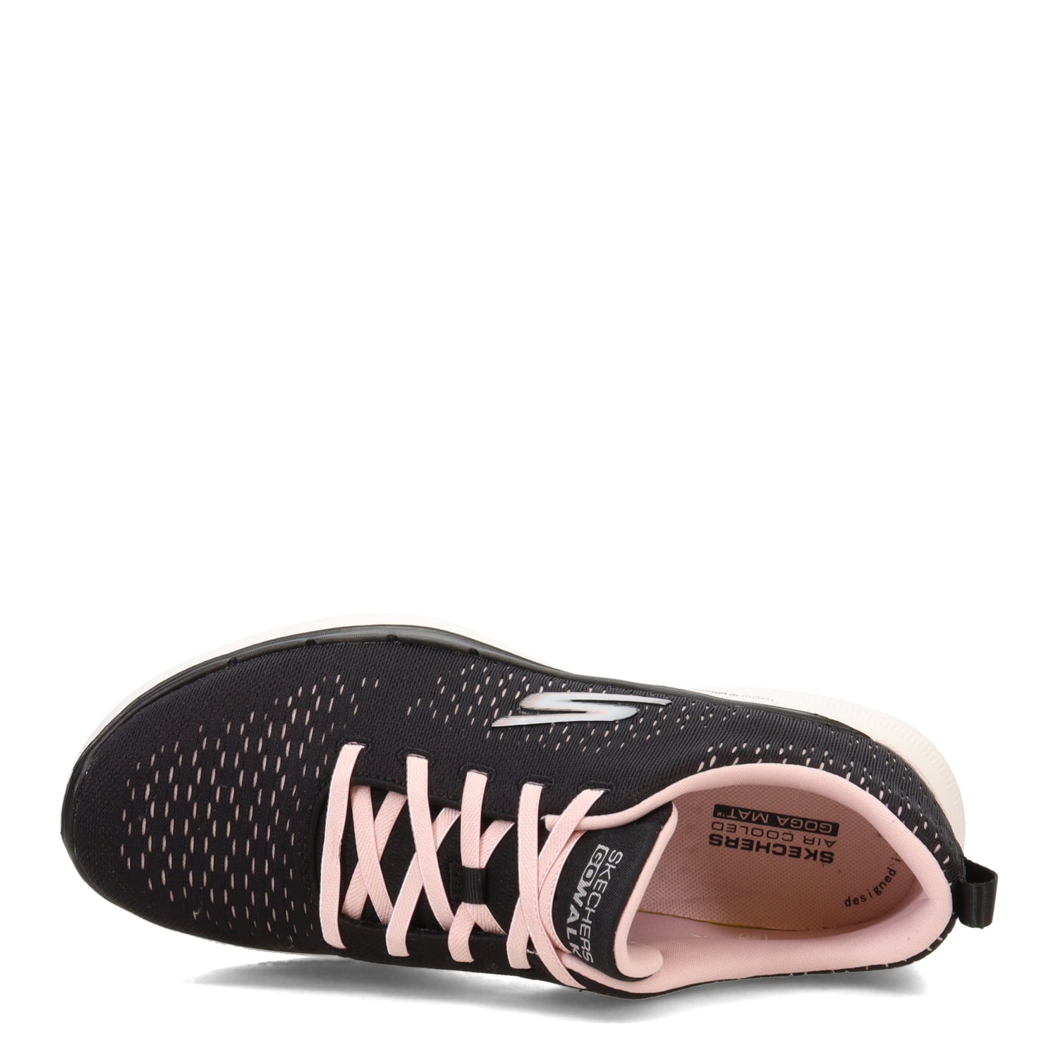 Peltz Shoes  Women's Skechers GO WALK 6 - Adora Walking Shoe BLACK PINK 124524-BKLP