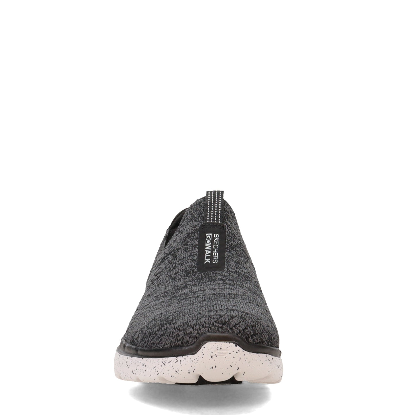 Peltz Shoes  Women's Skechers Go Walk 6- Splendid Day Slip-On BLACK GREY 124558-BKGY