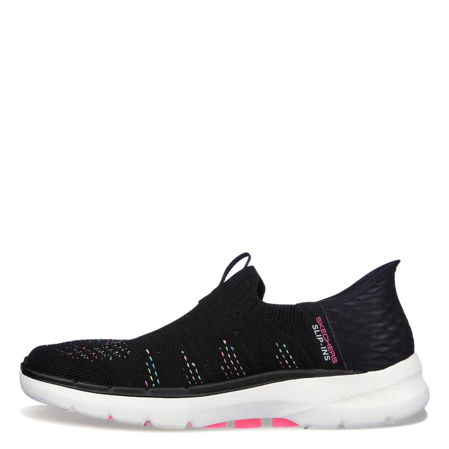 Peltz Shoes  Women's Skechers Slip-ins: GO WALK 6 - Valentina Sneaker BLACK 124566-BKMT