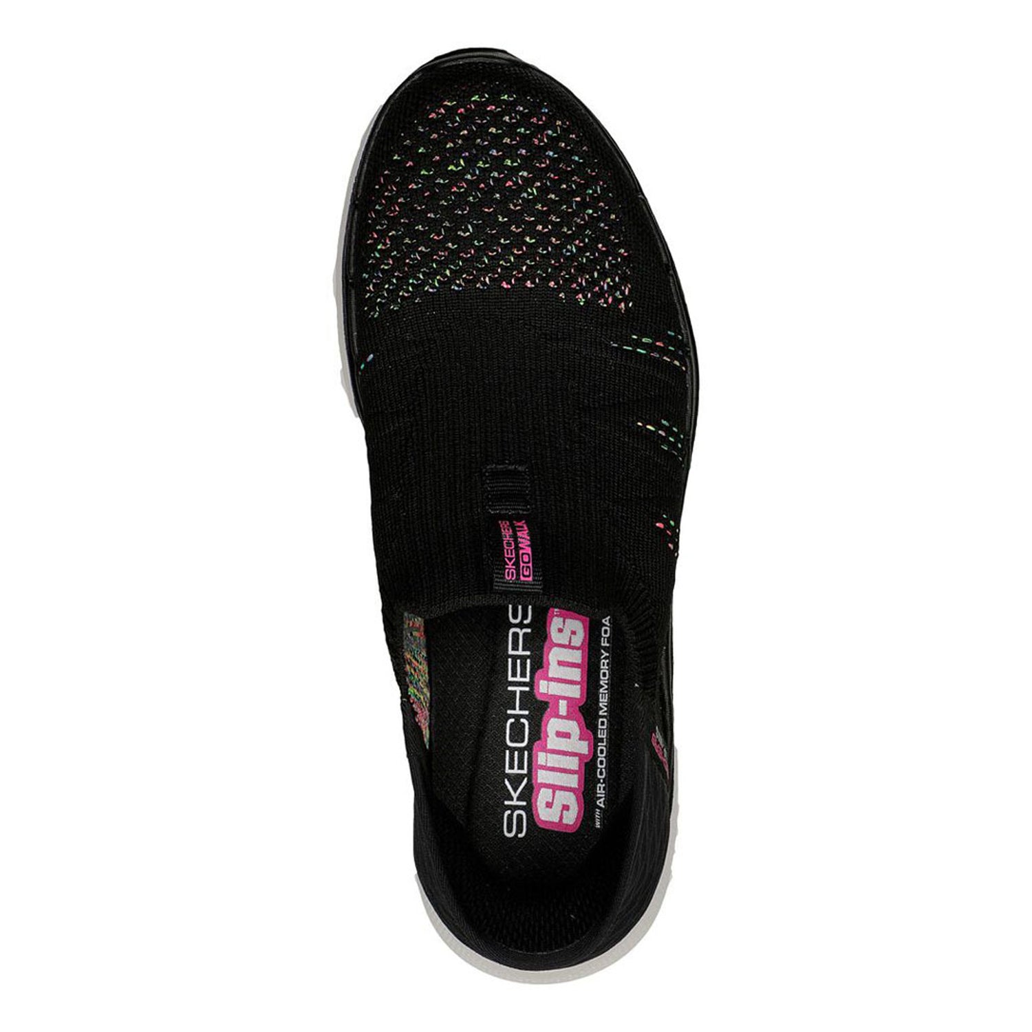 Peltz Shoes  Women's Skechers Slip-ins: GO WALK 6 - Valentina Sneaker BLACK 124566-BKMT