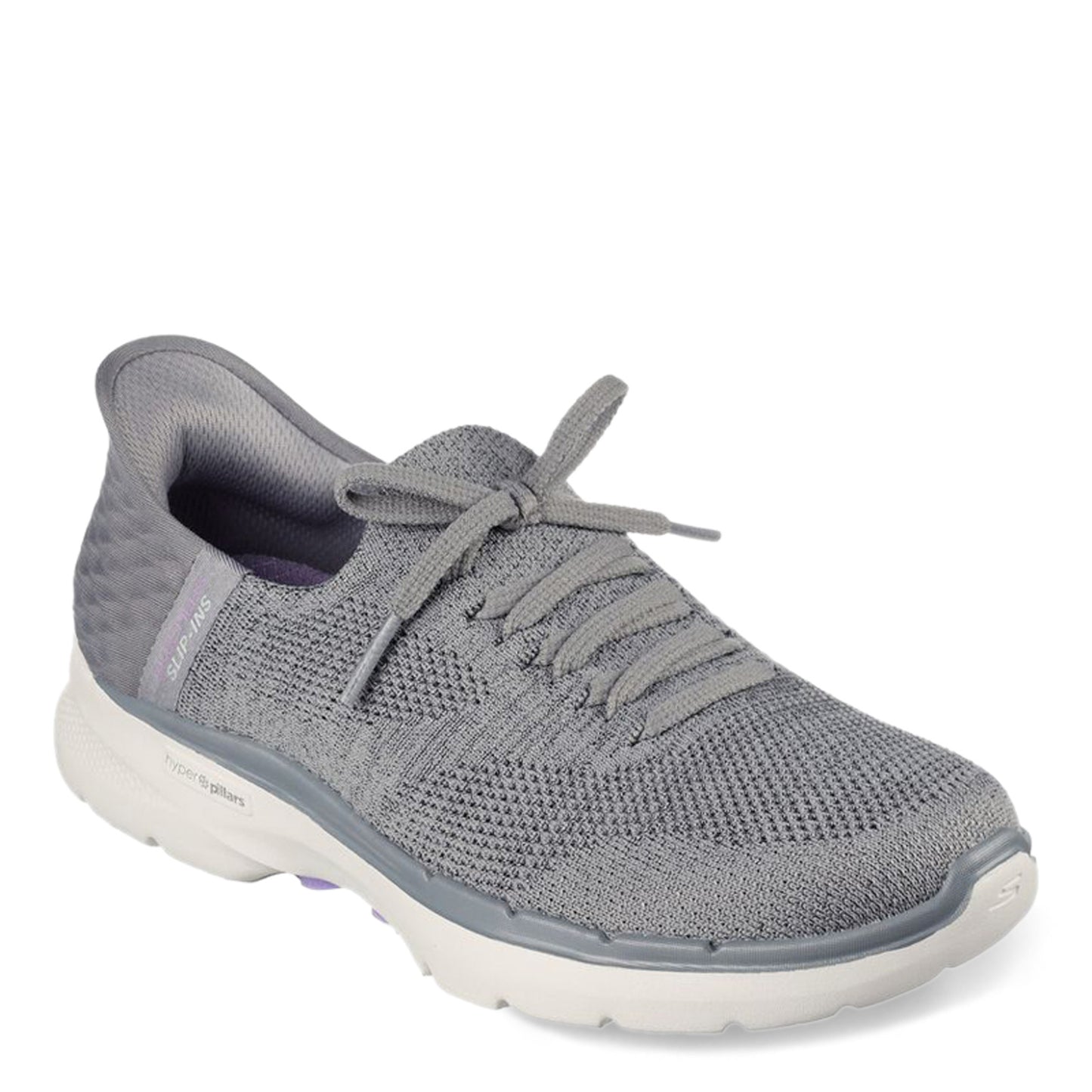 Peltz Shoes  Women's Skechers Slip-ins: GO WALK 6 - Lovely Day Sneaker GREY 124568-GYLV