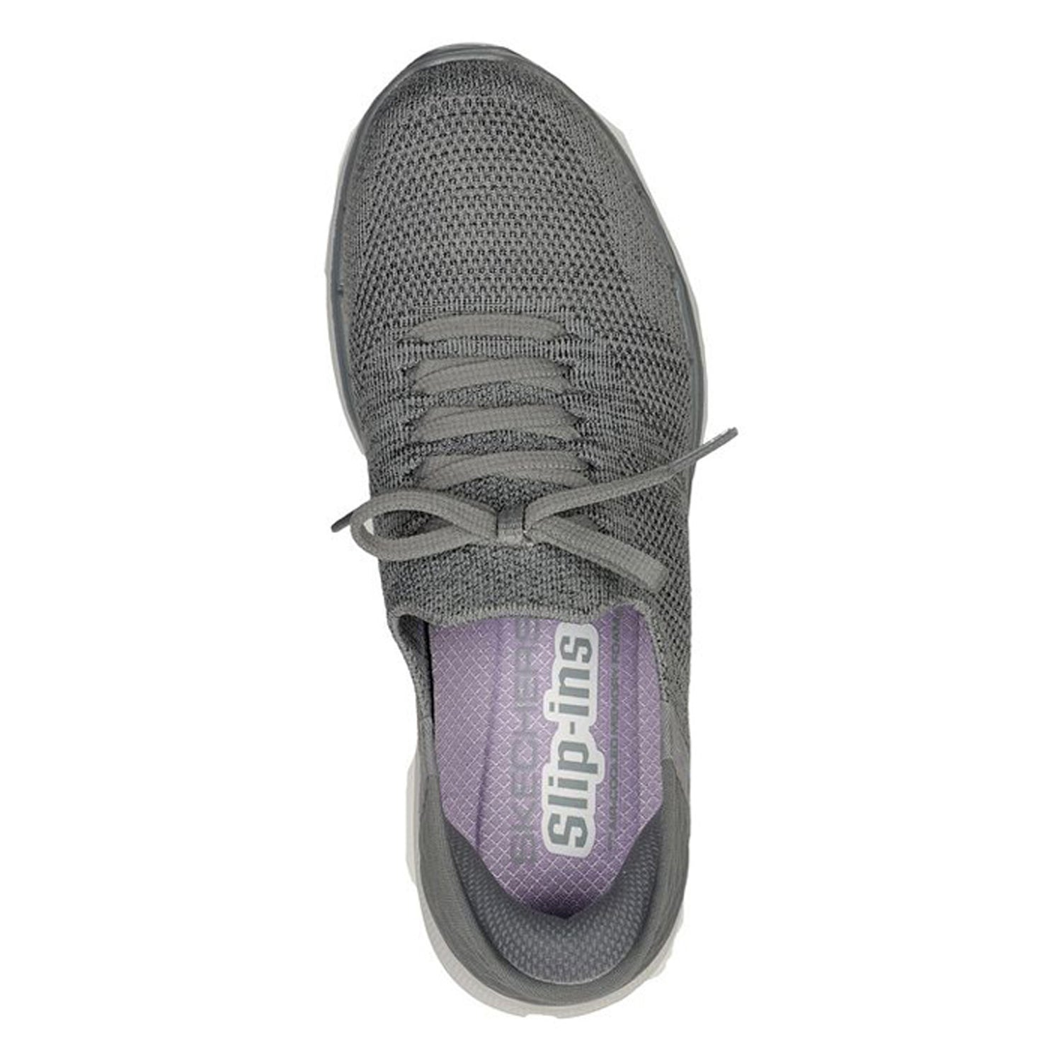 Peltz Shoes  Women's Skechers Slip-ins: GO WALK 6 - Lovely Day Sneaker GREY 124568-GYLV