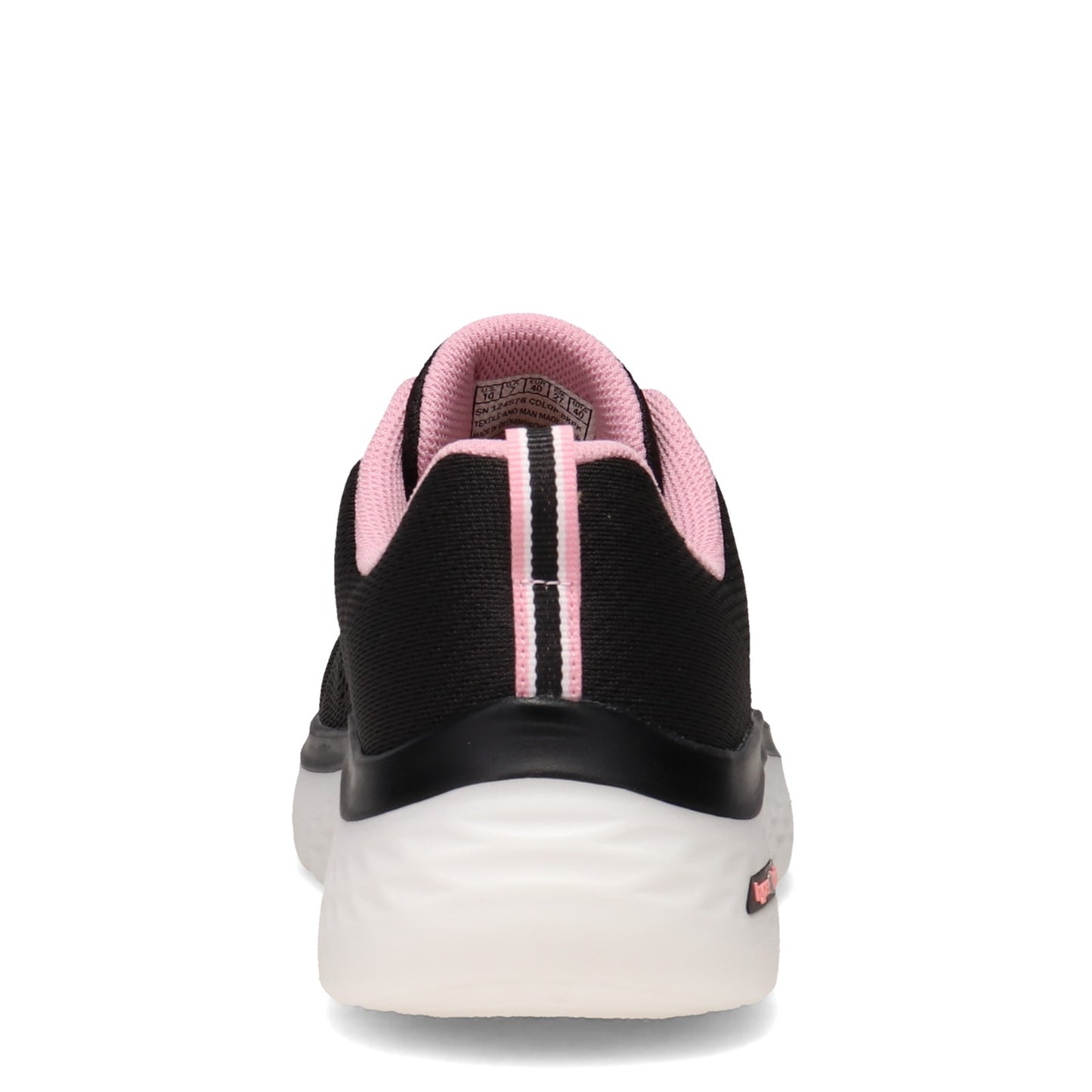 Peltz Shoes  Women's Skechers GOwalk Hyper Burst Walking Shoe BLACK PINK 124578-BKPK