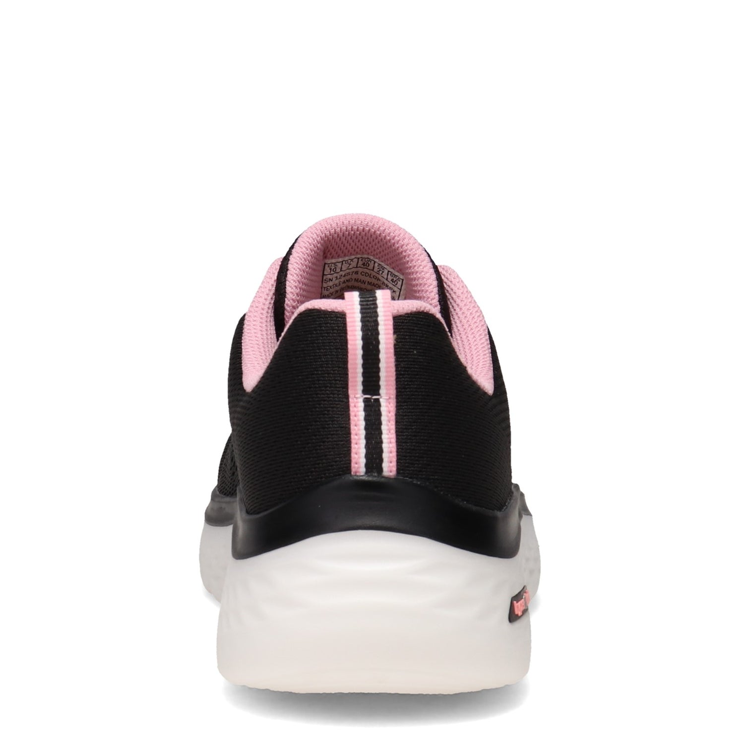 Peltz Shoes  Women's Skechers GOwalk Hyper Burst Walking Shoe BLACK PINK 124578-BKPK