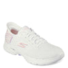 Peltz Shoes  Women's Skechers Slip-ins: GO WALK 6 - Vivid Idea Walking Shoe WHITE PINK CORAL 124627-WMLT