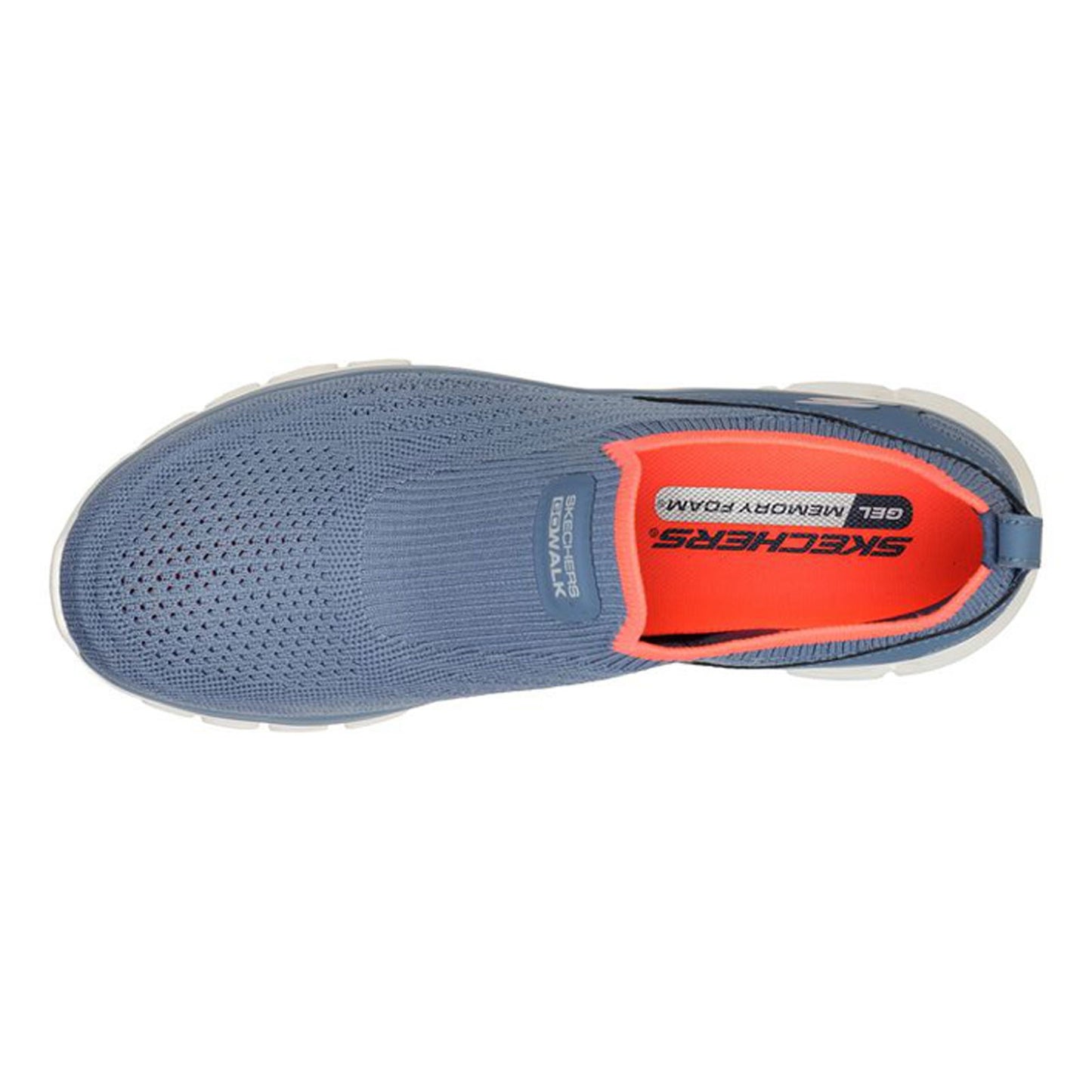 Peltz Shoes  Women's Skechers GO WALK Glide-Step Flex - Dazzling Joy Walking Shoe BLUE ORANGE 124809-BLCL