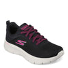 Peltz Shoes  Women's Skechers GO WALK FLEX - Alani Sneaker Black/Hot Pink 124952-BKHP