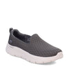 Peltz Shoes  Women's Skechers GO WALK FLEX - Ocean Wind Sneaker CHARCOAL 124955-CHAR