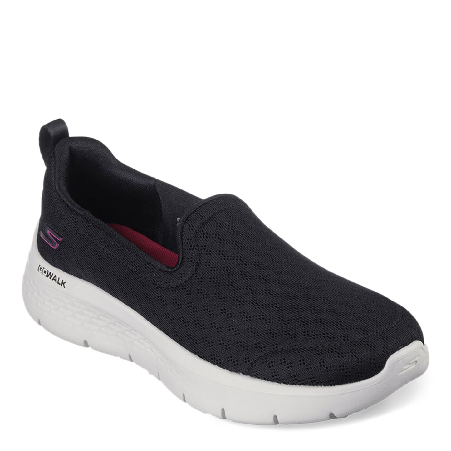 Peltz Shoes  Women's Skechers GO WALK FLEX - Ocean Wind Sneaker - Wide Width BLACK 124955W-BLK