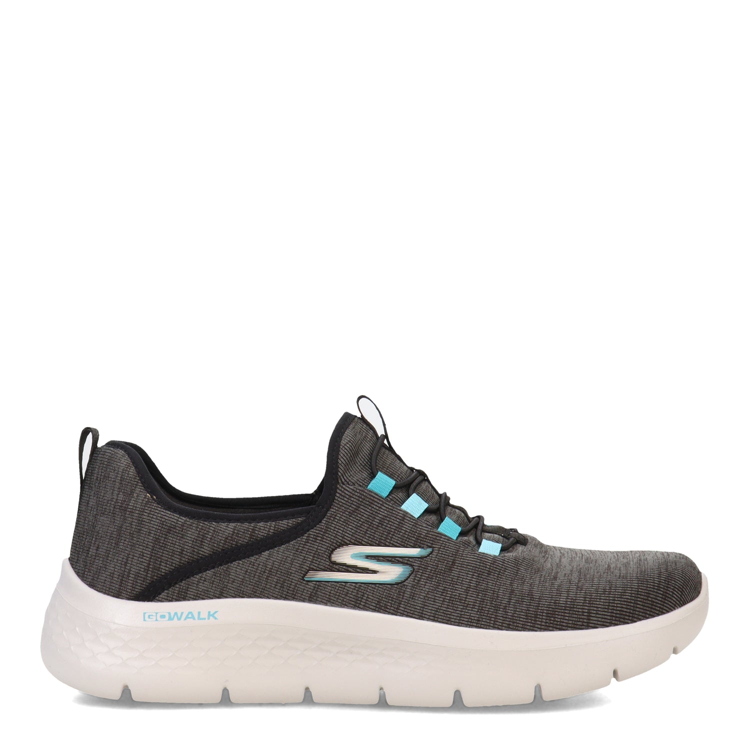 Peltz Shoes  Women's Skechers GO WALK FLEX - Lucy Sneaker BLACK 124956-BLK