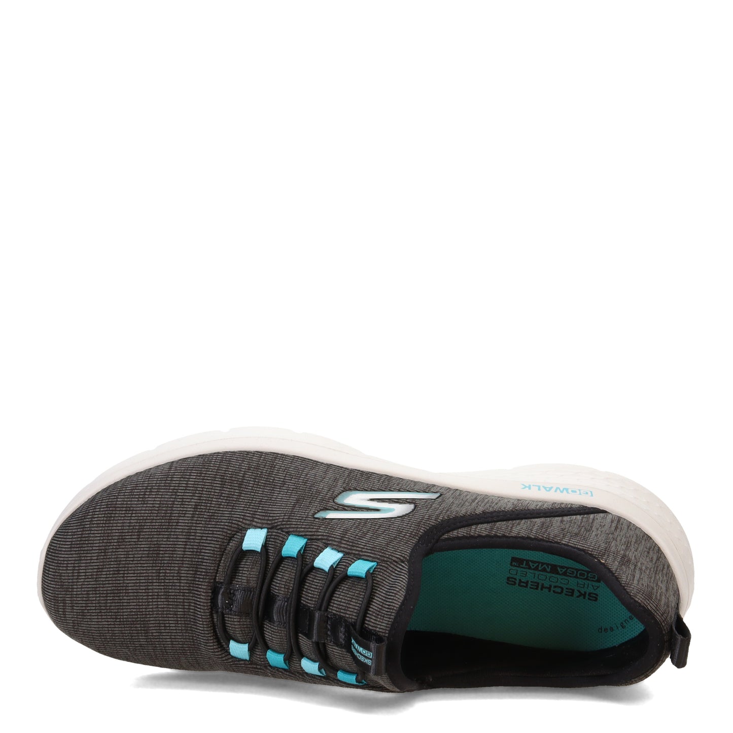 Peltz Shoes  Women's Skechers GO WALK FLEX - Lucy Sneaker BLACK 124956-BLK