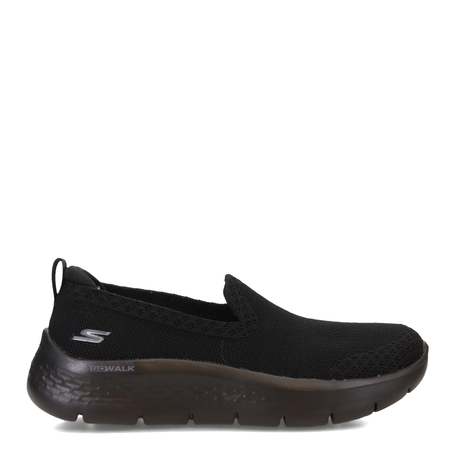 Peltz Shoes  Women's Skechers GO WALK FLEX Slip-On Sneaker BLACK 124957-BBK