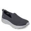 Peltz Shoes  Women's Skechers GO WALK FLEX Slip-On Sneaker CHARCOAL 124957-CHAR