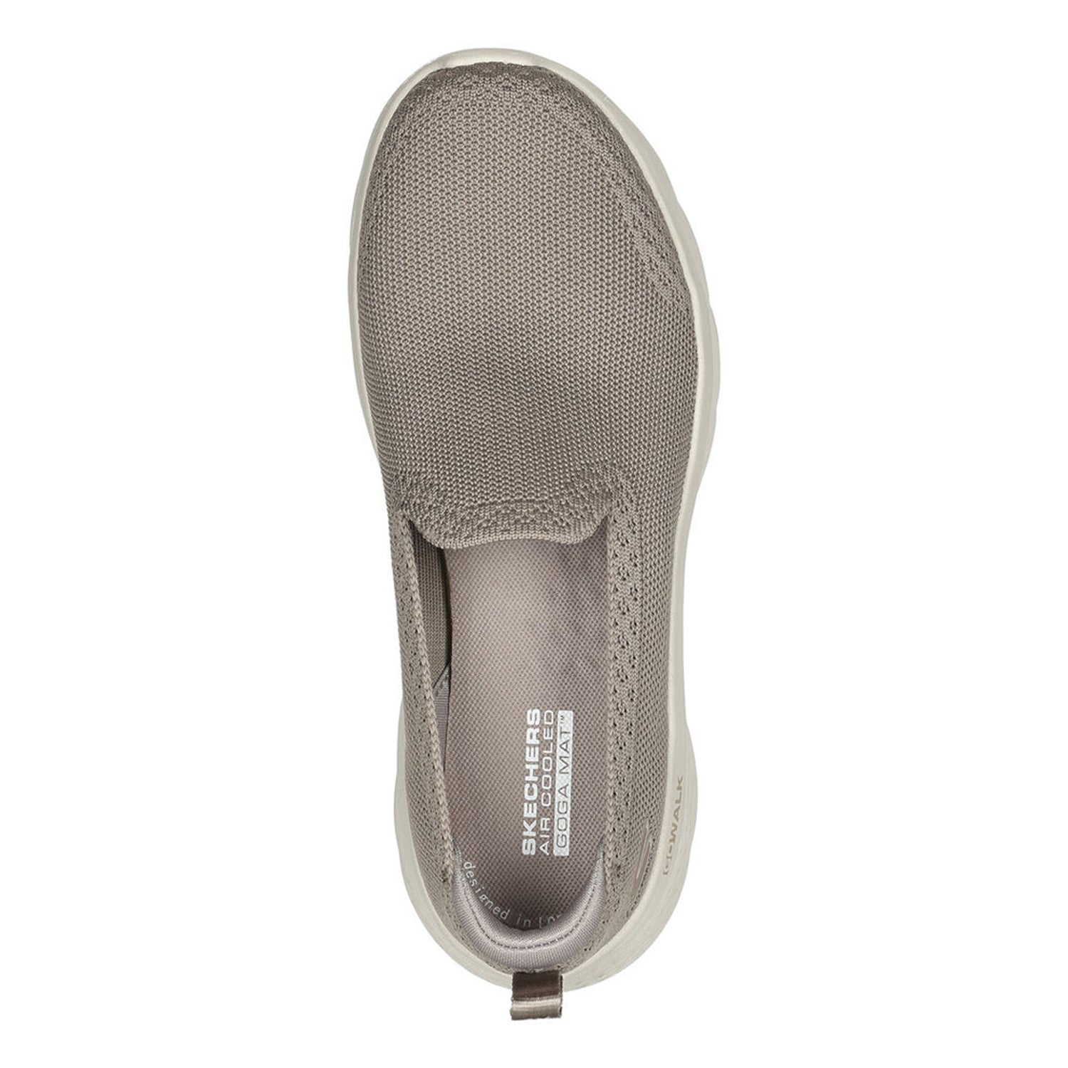 Peltz Shoes  Women's Skechers GO WALK FLEX Slip-On Sneaker TAUPE 124957-TPE