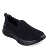 Peltz Shoes  Women's Skechers GO WALK FLEX Slip-On Sneaker - Wide Width BLACK 124957W-BBK