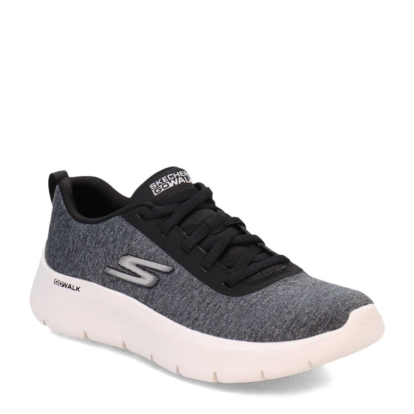 Peltz Shoes  Women's Skechers GO WALK FLEX - Dazzling Smile Sneaker BLACK 124959-BLK