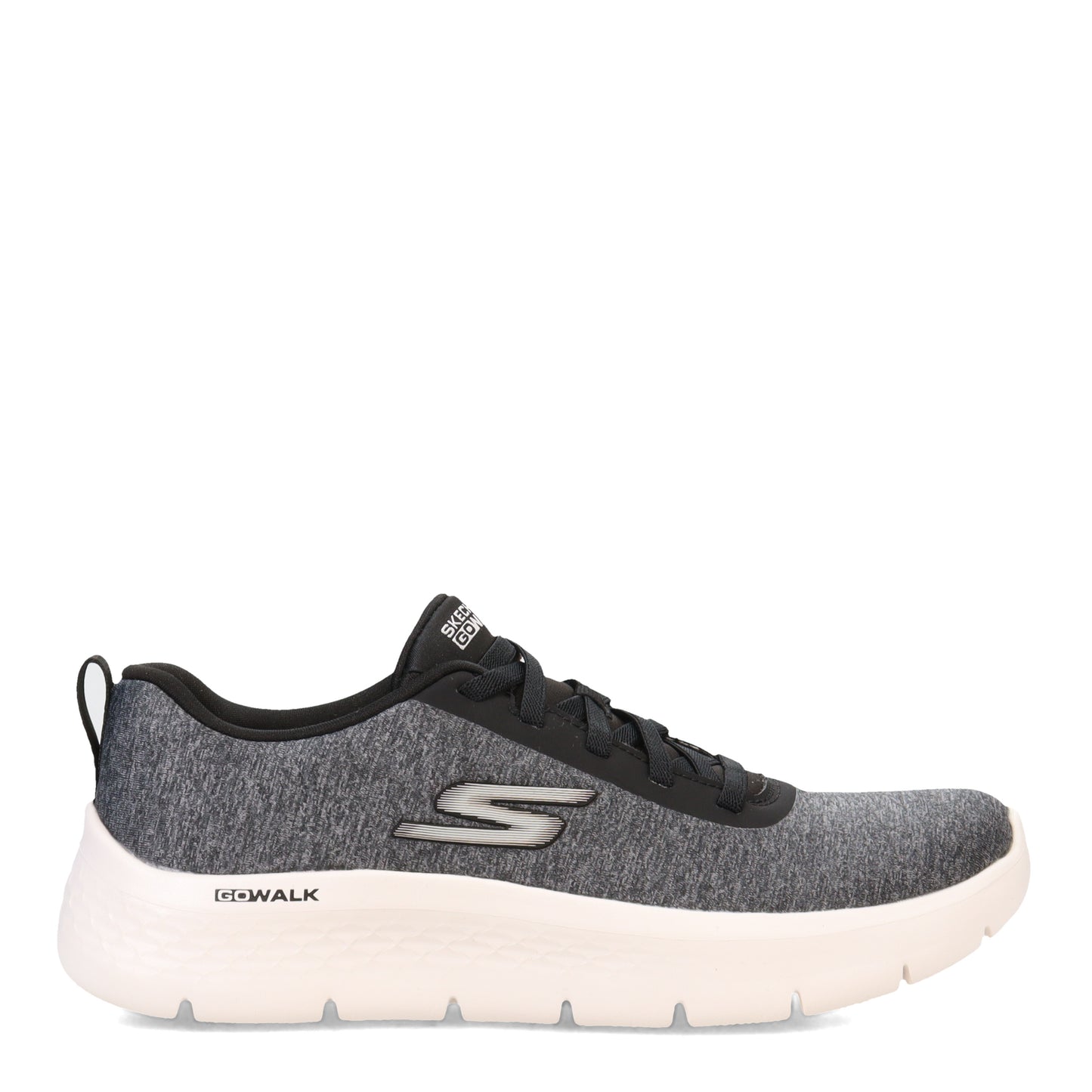 Peltz Shoes  Women's Skechers GO WALK FLEX - Dazzling Smile Sneaker BLACK 124959-BLK