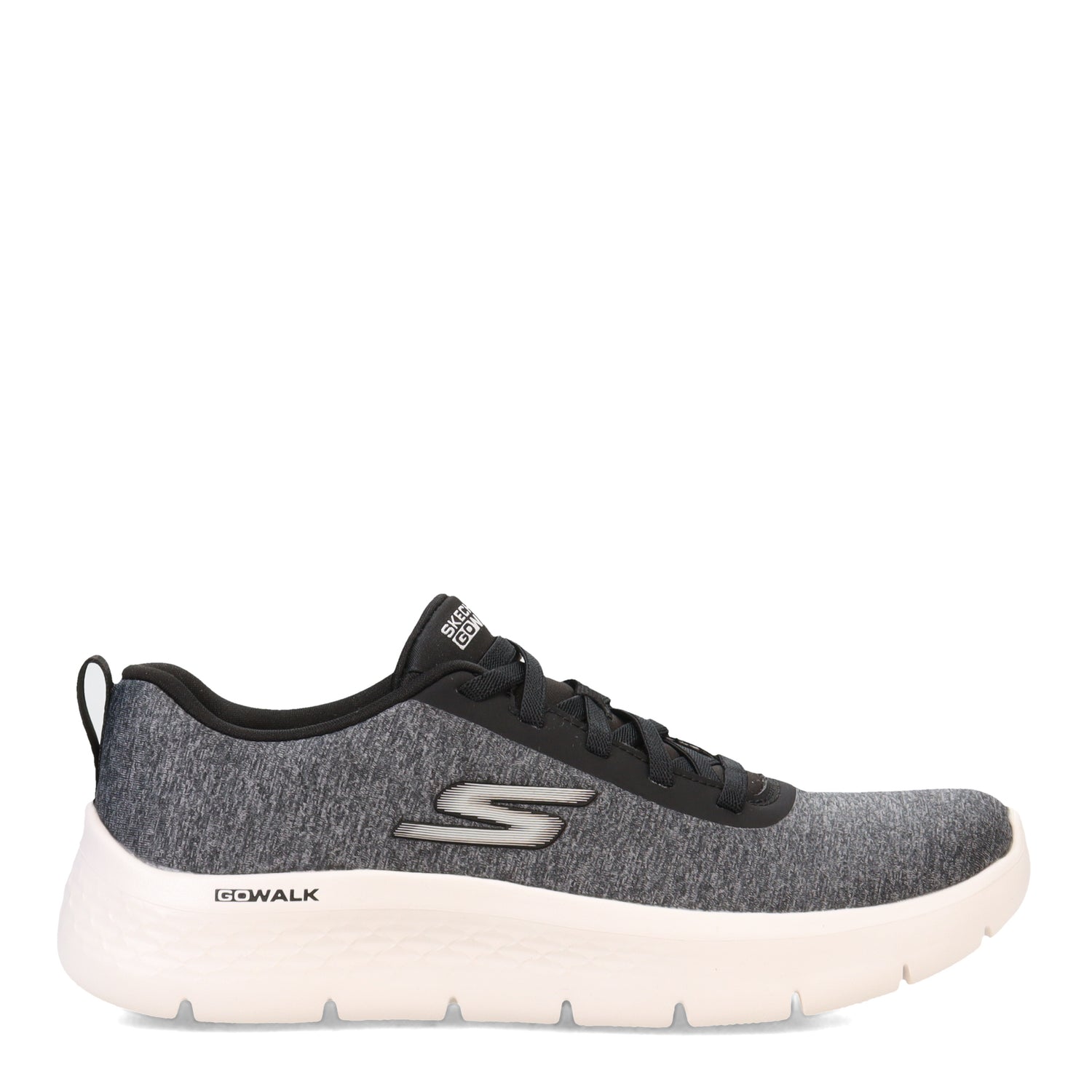 Peltz Shoes  Women's Skechers GO WALK FLEX - Dazzling Smile Sneaker BLACK 124959-BLK