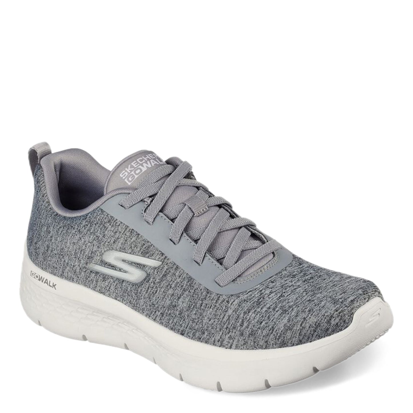 Peltz Shoes  Women's Skechers GO WALK FLEX - Dazzling Smile Sneaker GREY 124959-GRY