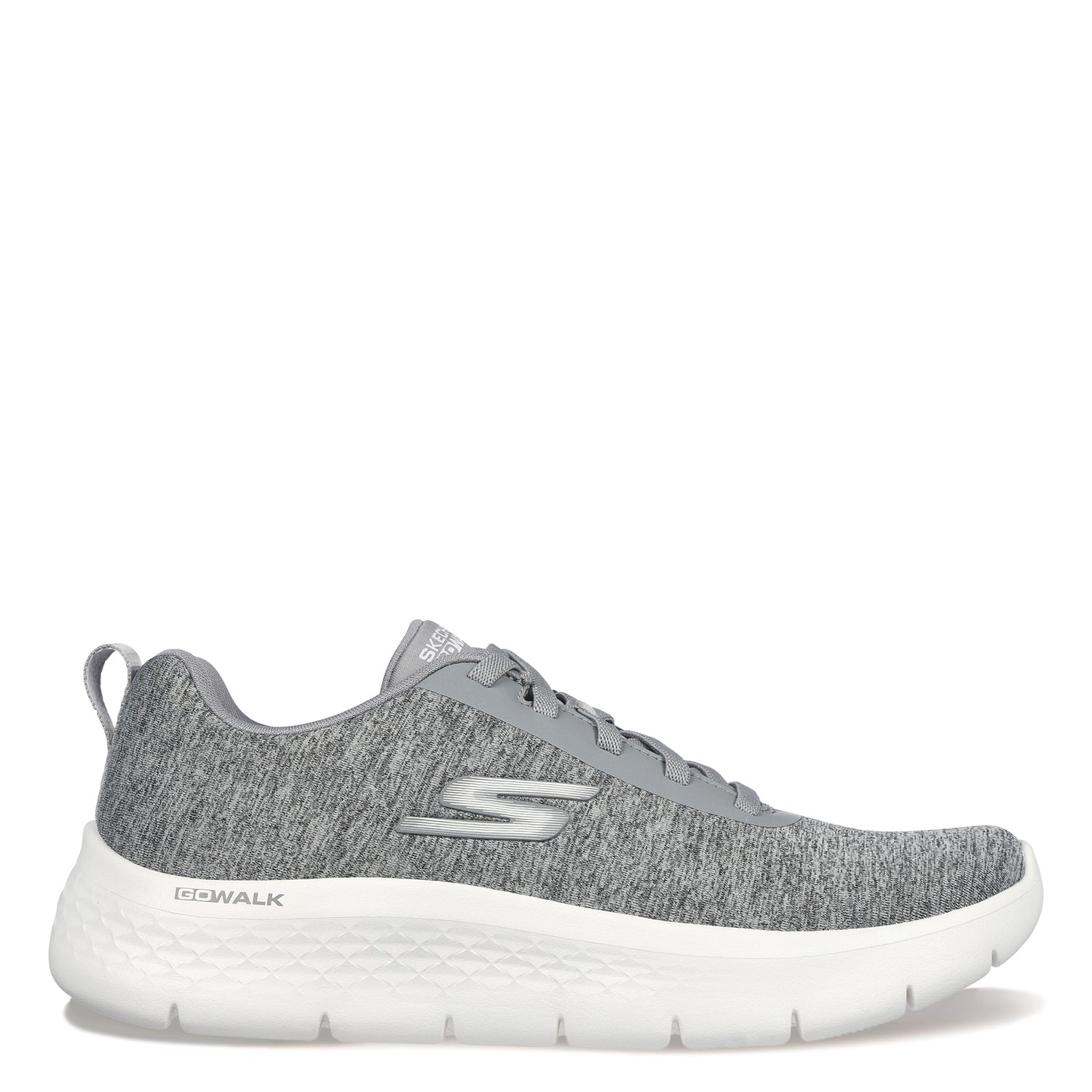 Peltz Shoes  Women's Skechers GO WALK FLEX - Dazzling Smile Sneaker - Wide Width GREY 124959W-GRY