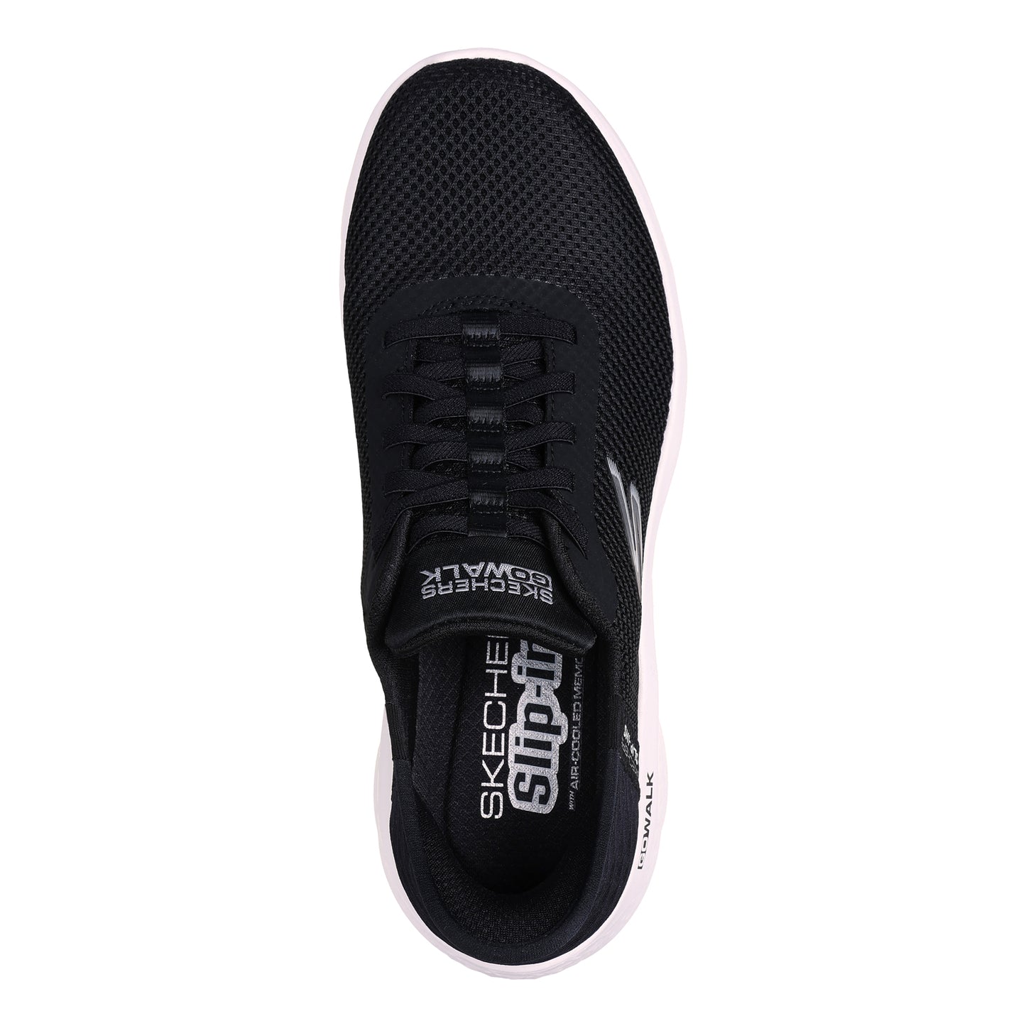 Peltz Shoes  Women's Skechers Slip-ins: GO WALK Flex - Grand Entrance Sneaker - Wide Width BLACK 124975W-BKW