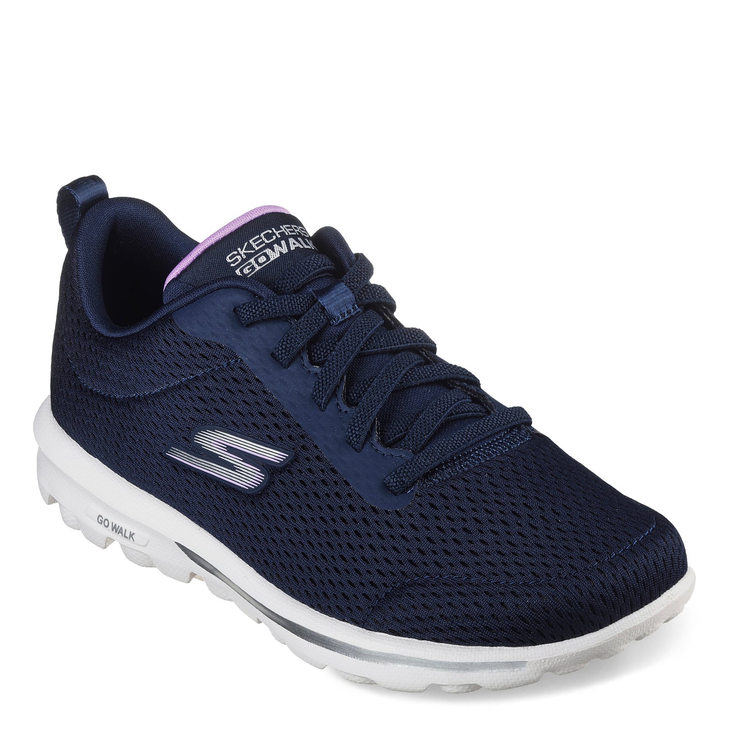 Peltz Shoes  Women's Skechers GO WALK Travel - Fun Journey Sneaker - Wide Width NAVY 124985W-NVLV