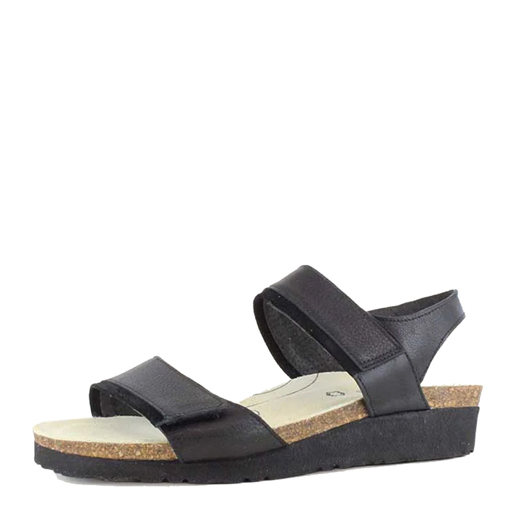 Women's Naot Aisha Arch Pro Sandal - Wide Width BLACK LEATHER 125103-NKL