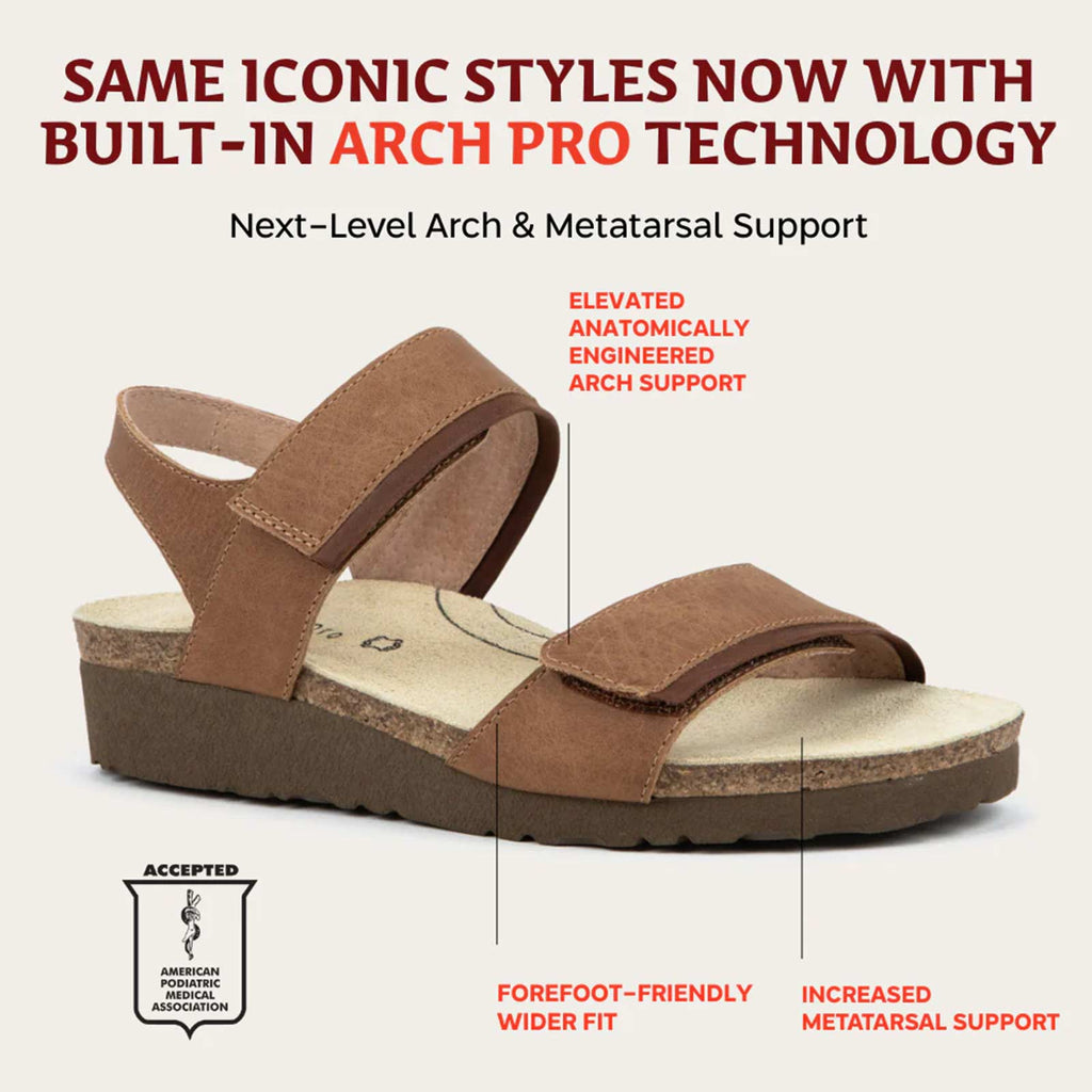 Women's Naot Aisha Arch Pro Sandal - Wide Width LATTE 125103-SPC