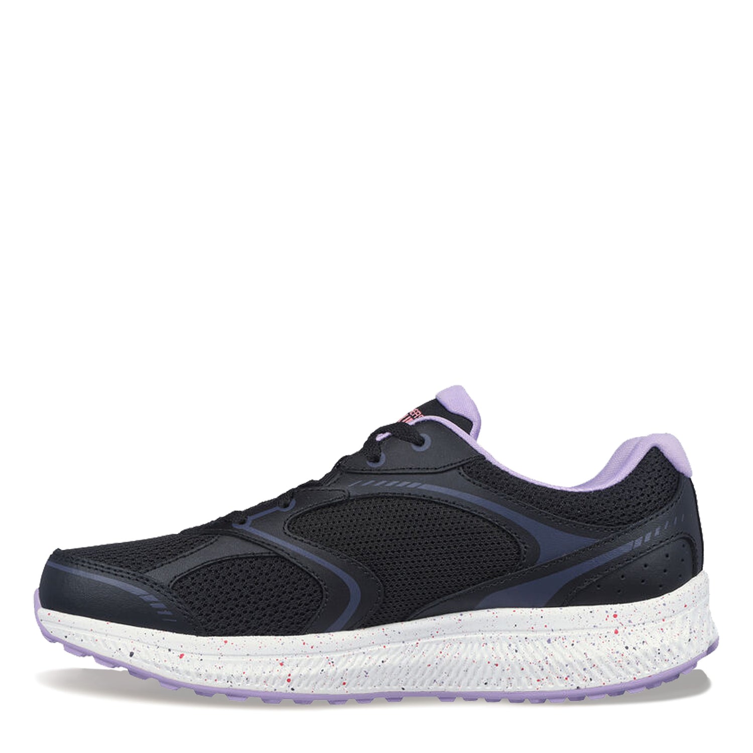 Peltz Shoes  Women's Skechers GO RUN Consistent - Vivid Horizon Running Shoe BLACK WHITE PURPLE 128285-BKLV