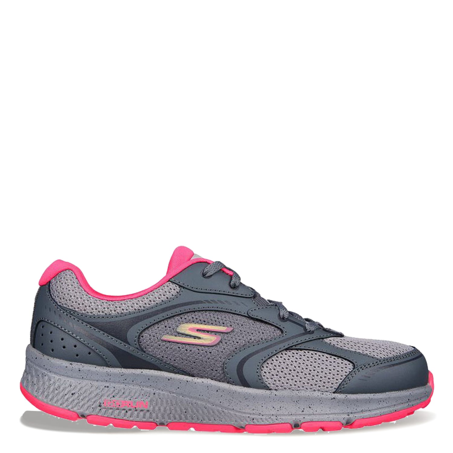 Peltz Shoes  Women's Skechers GO RUN Consistent - Vivid Horizon Running Shoe Gray/Pink 128285-GYPK