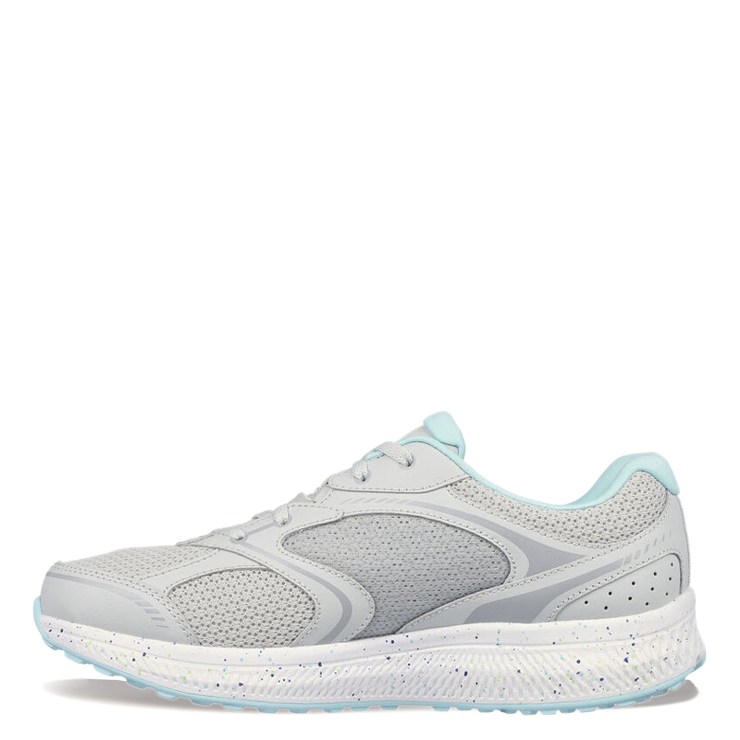 Peltz Shoes  Women's Skechers GO RUN Consistent - Vivid Horizon Running Shoe - Wide Width GREY BLUE 128285W-GYBL