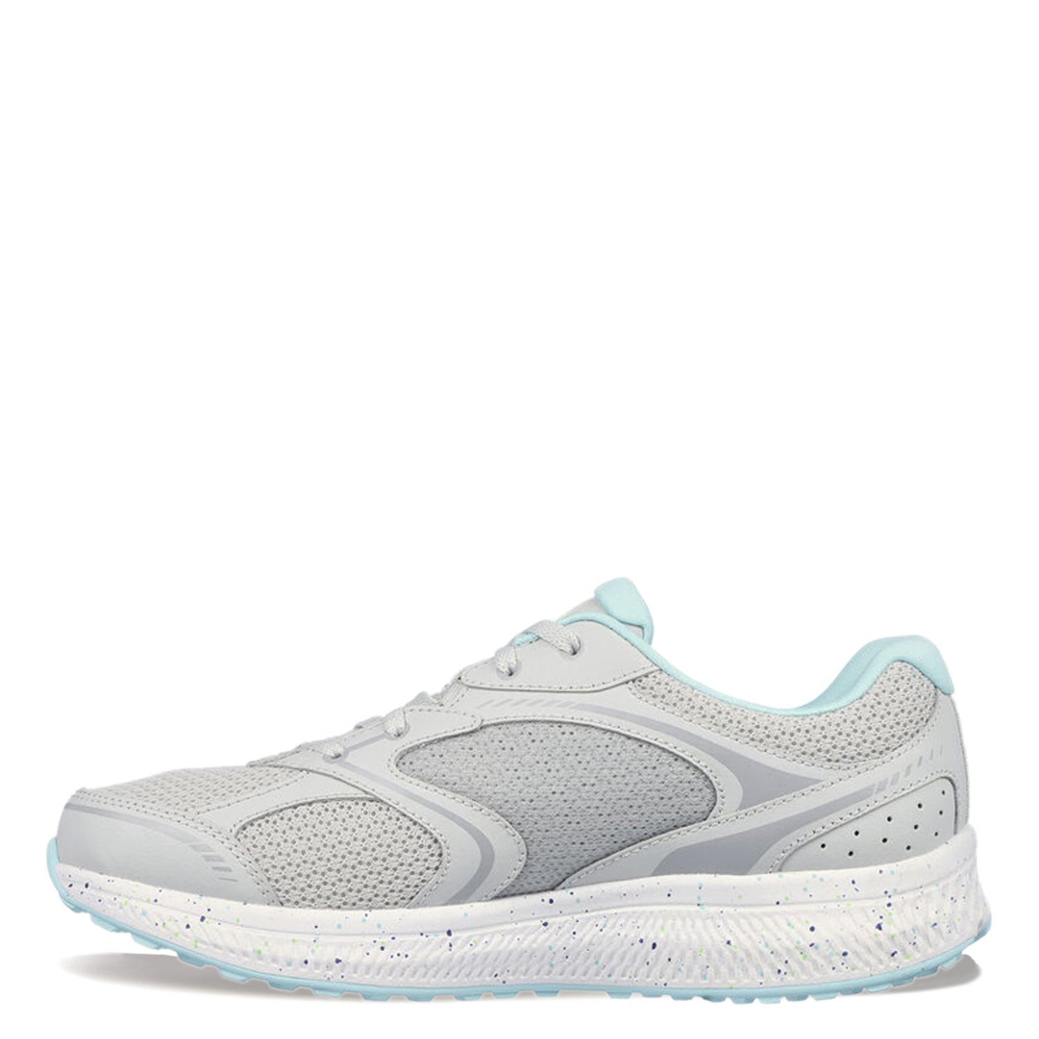 Peltz Shoes  Women's Skechers GO RUN Consistent - Vivid Horizon Running Shoe - Wide Width GREY BLUE 128285W-GYBL