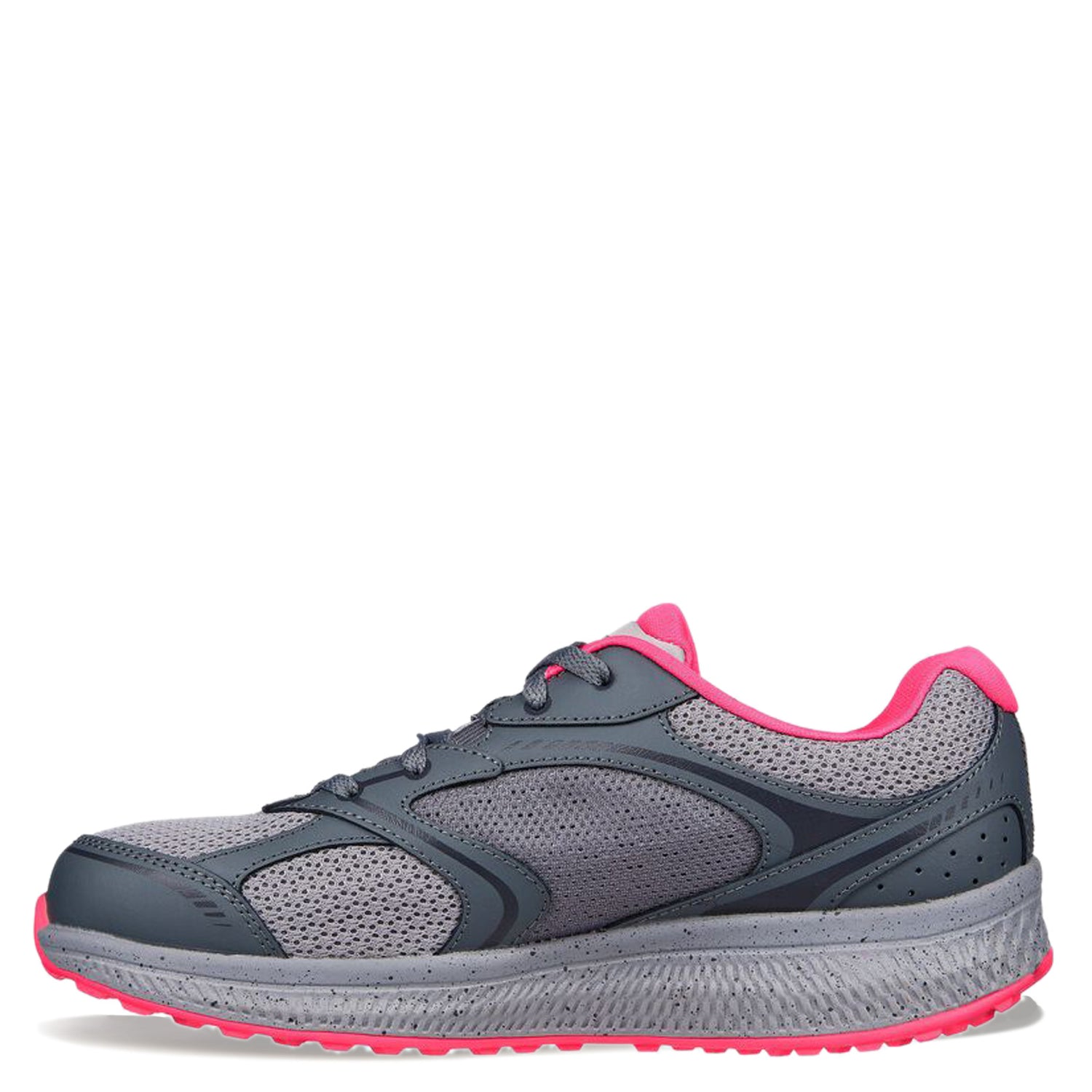 Peltz Shoes  Women's Skechers GO RUN Consistent - Vivid Horizon Running Shoe - Wide Width GREY PINK 128285W-GYPK