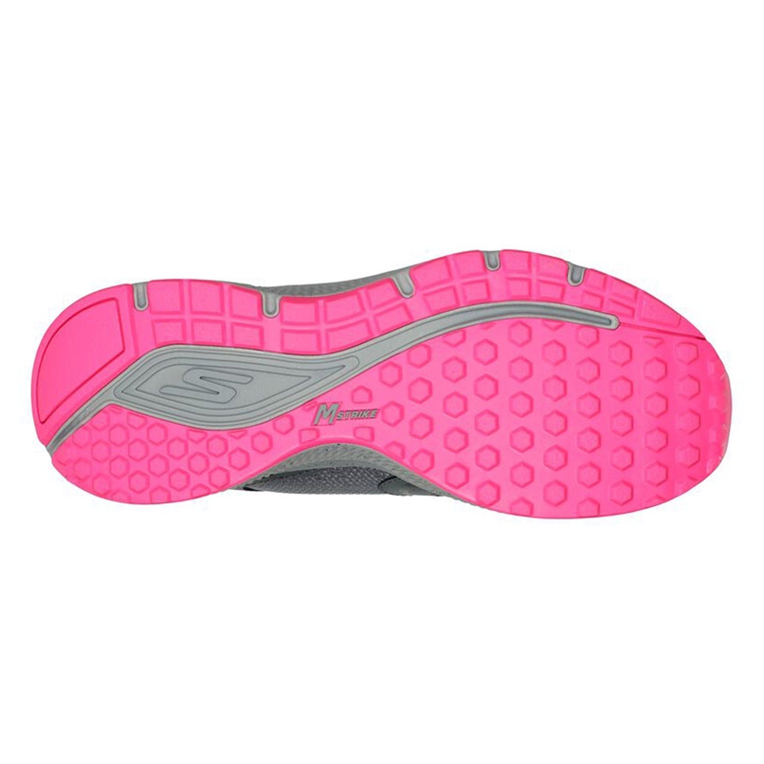 Peltz Shoes  Women's Skechers GO RUN Consistent - Vivid Horizon Running Shoe - Wide Width GREY PINK 128285W-GYPK