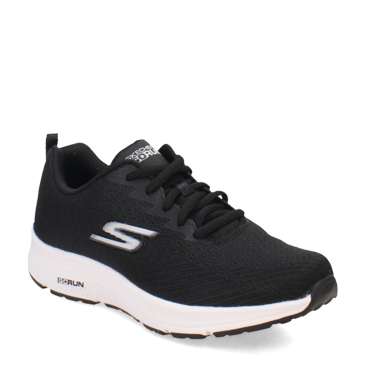 Peltz Shoes  Women's Skechers GO RUN Consistent - Energize Running Shoe BLACK WHITE 128286-BKW