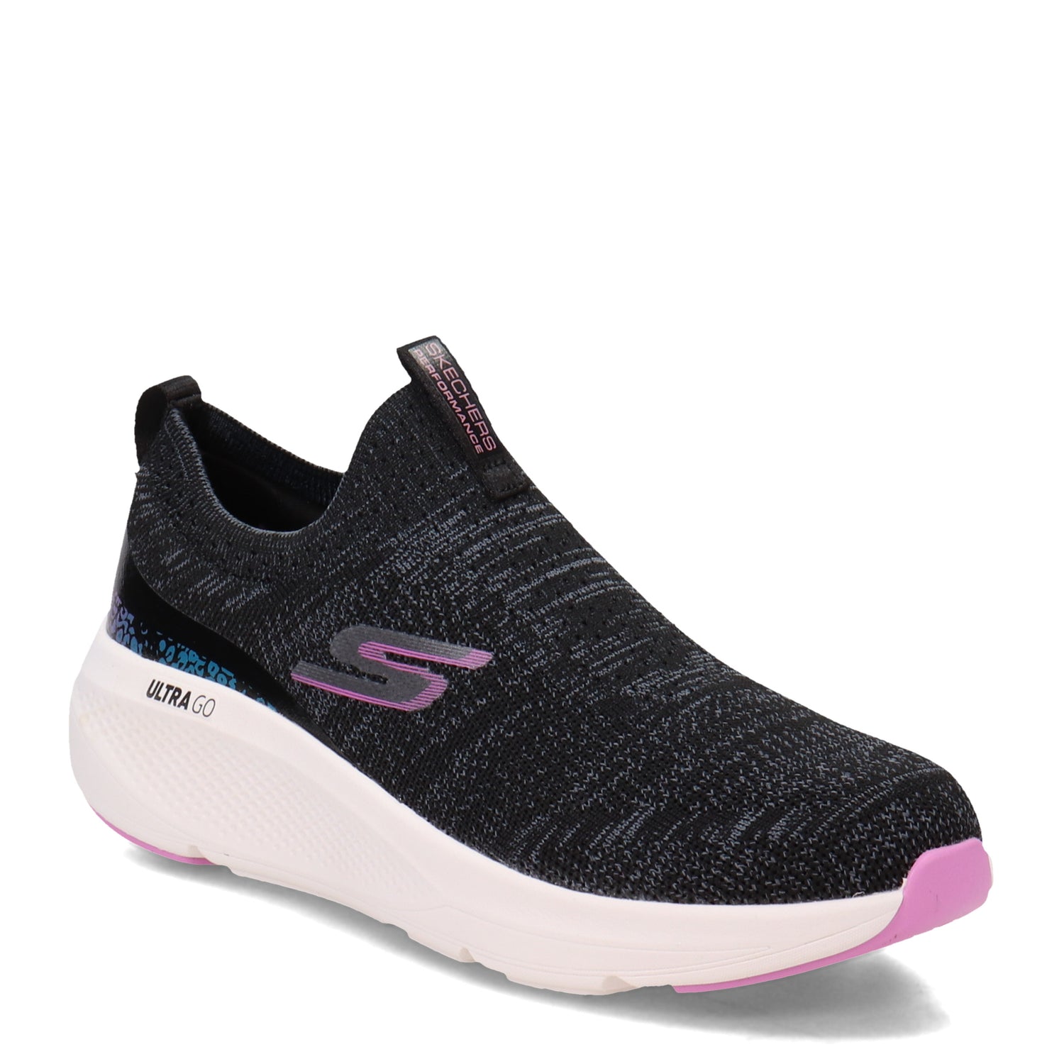 Peltz Shoes  Women's Skechers GO RUN Elevate - Indigo Running Shoe BLACK PINK 128339-BKPK