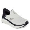 Peltz Shoes  Women's Skechers Slip-ins: Max Cushioning - Smooth Sneaker WHITE BLACK 128571-WBK