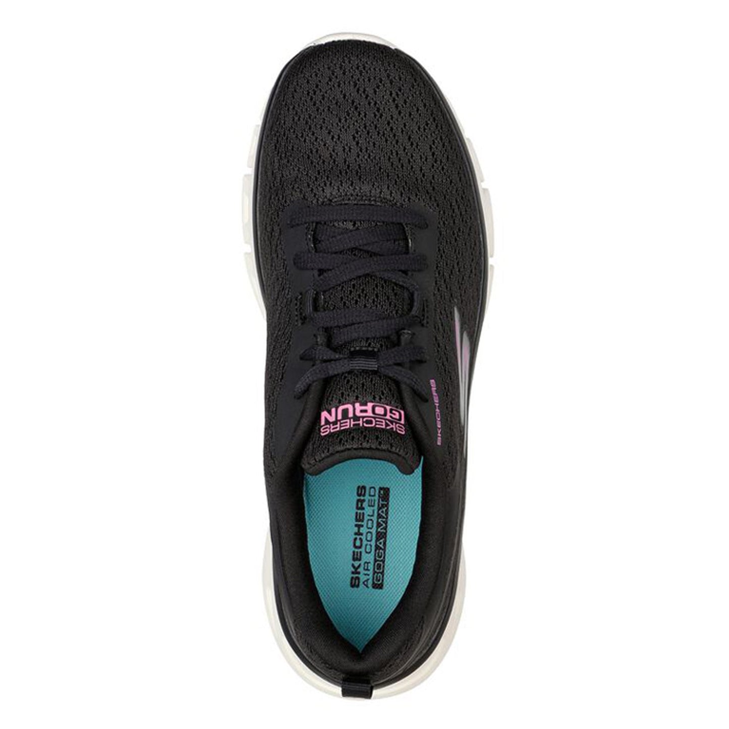 Peltz Shoes  Women's Skechers GO RUN Glide-Step Flex Running Shoe Black 128890-BKW