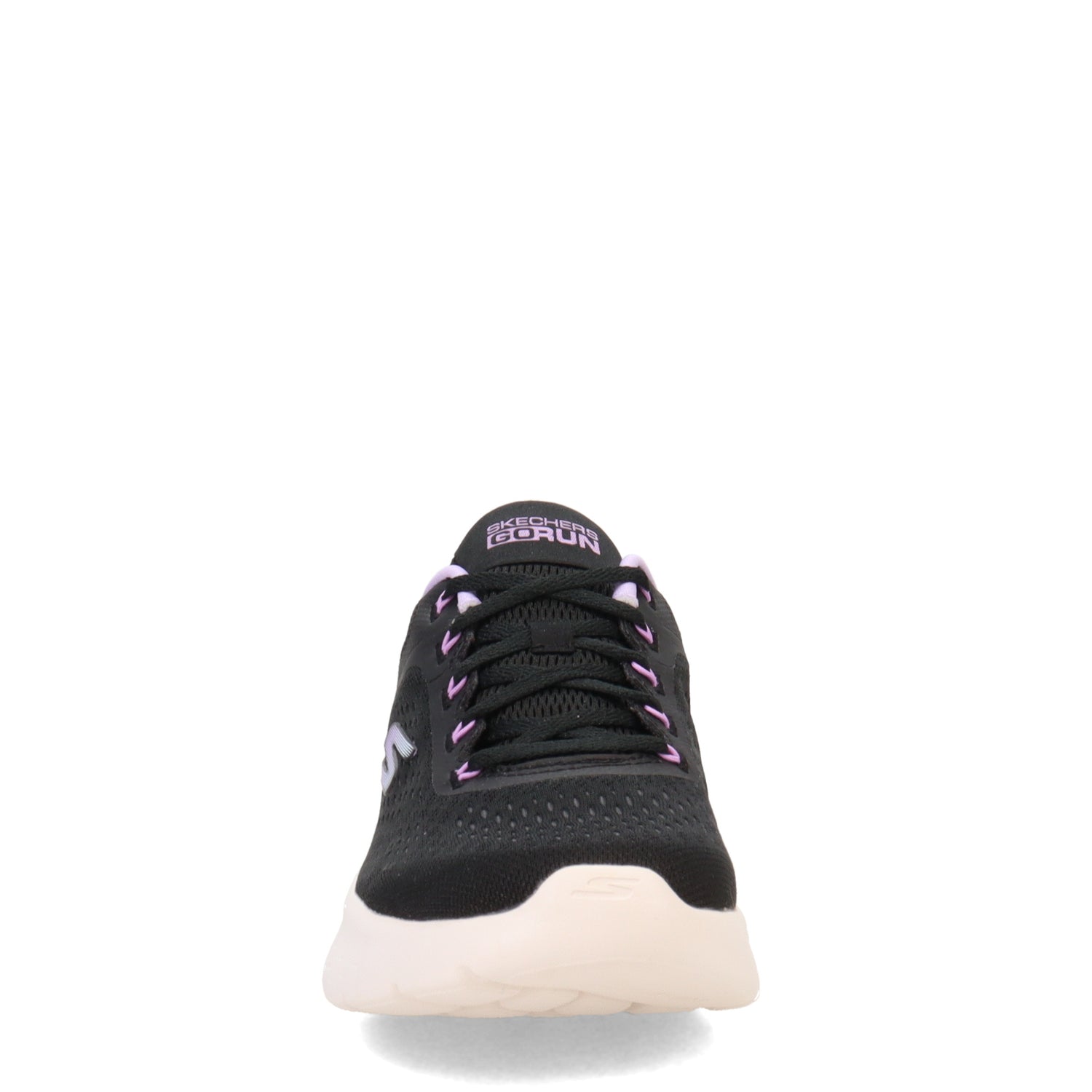 Peltz Shoes  Women's Skechers GO RUN Lite Running Shoe BLACK WHITE PURPLE 129423-BKPR