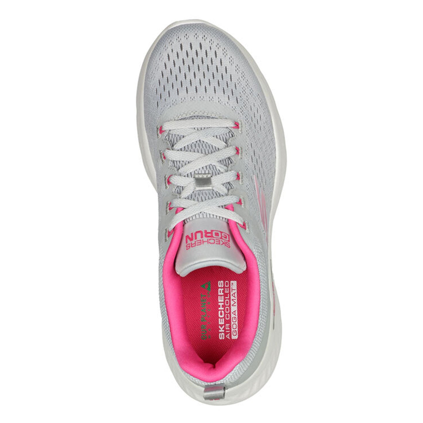 Peltz Shoes  Women's Skechers GO RUN Lite Running Shoe GREY PINK 129423-GYPK
