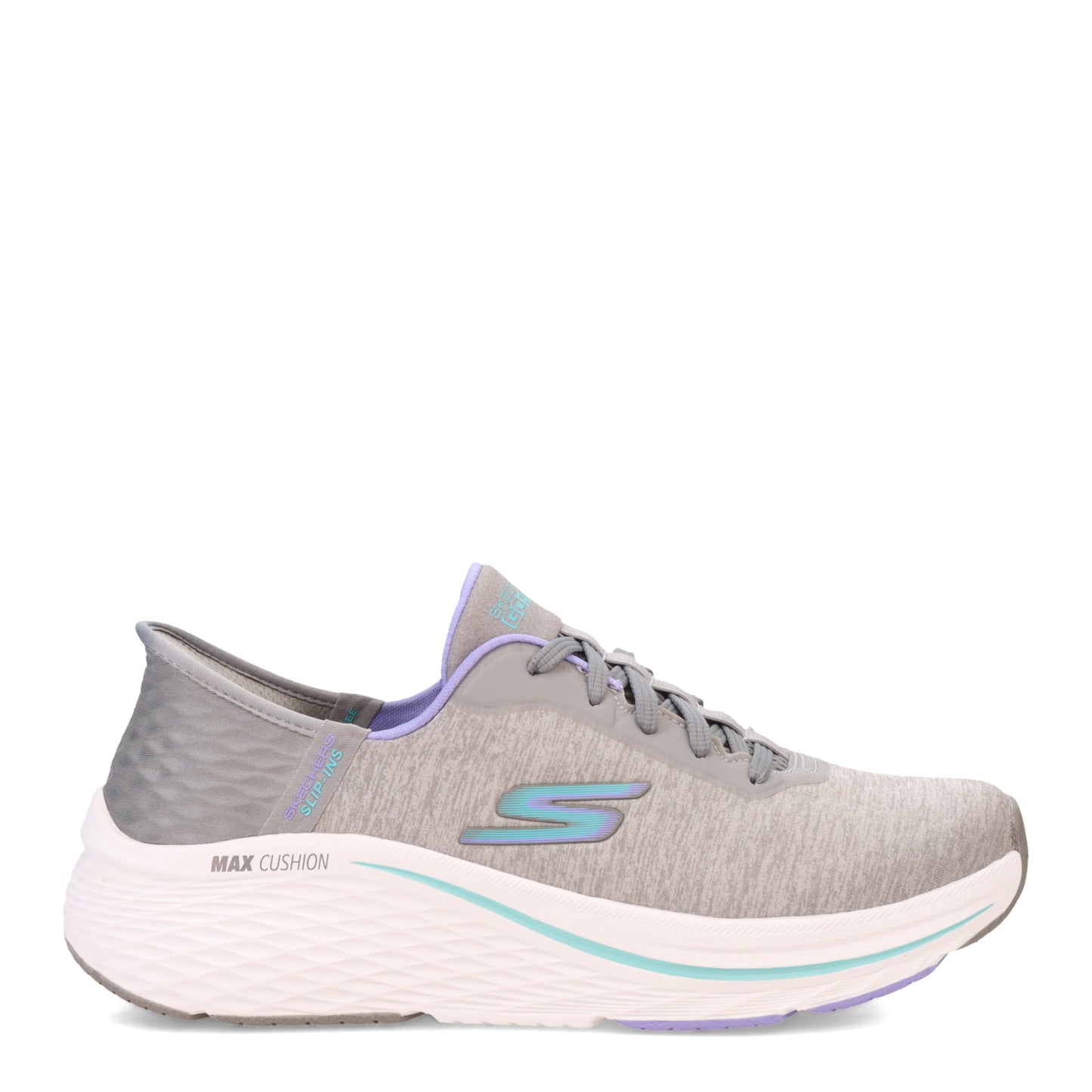 Peltz Shoes  Women's Skechers Slip-ins: Max Cushioning Elite – Prevail Sneaker Gray/Blue 129616-GYBL