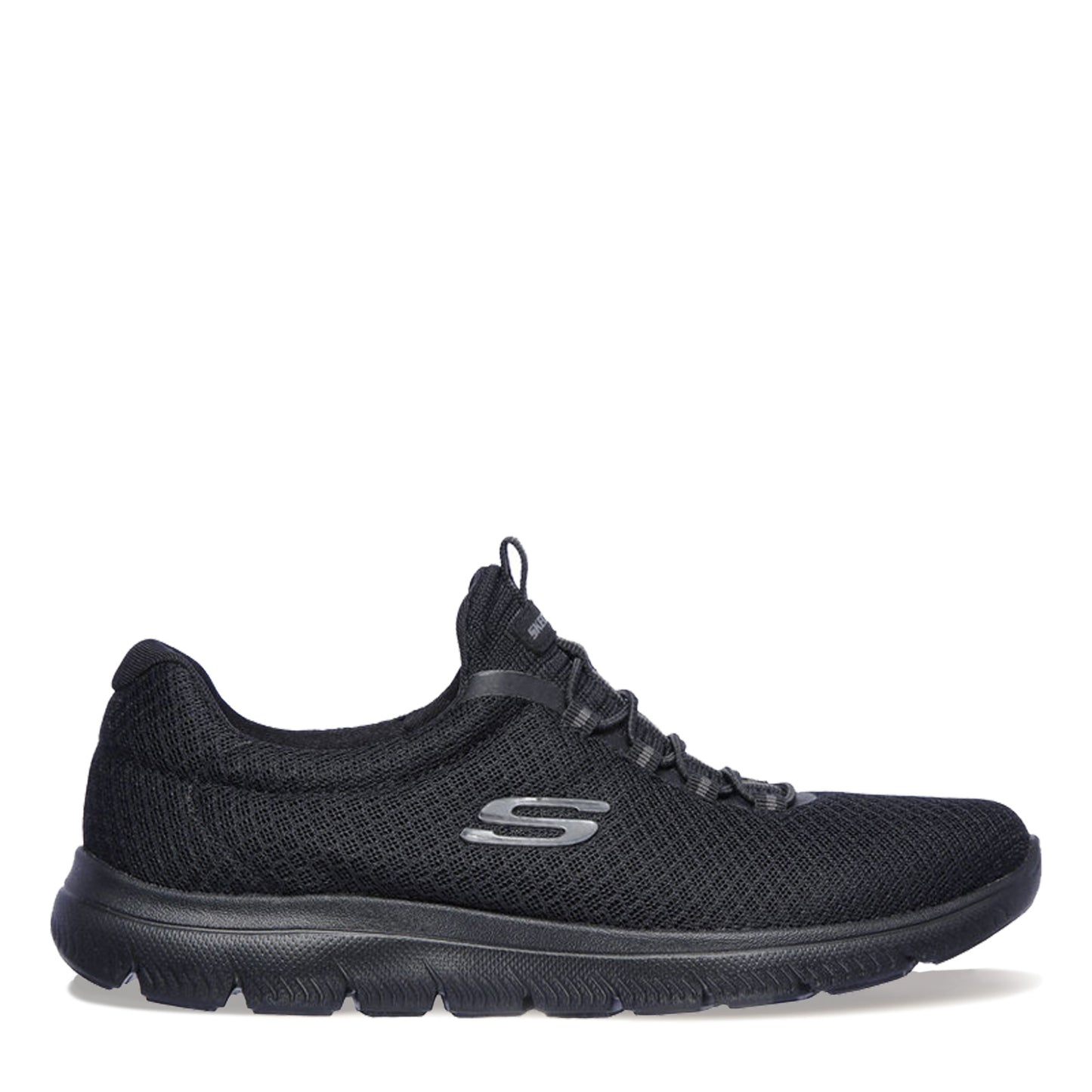 Peltz Shoes  Women's Skechers Summits Slip on Sneakers BLACK 12980-BBK