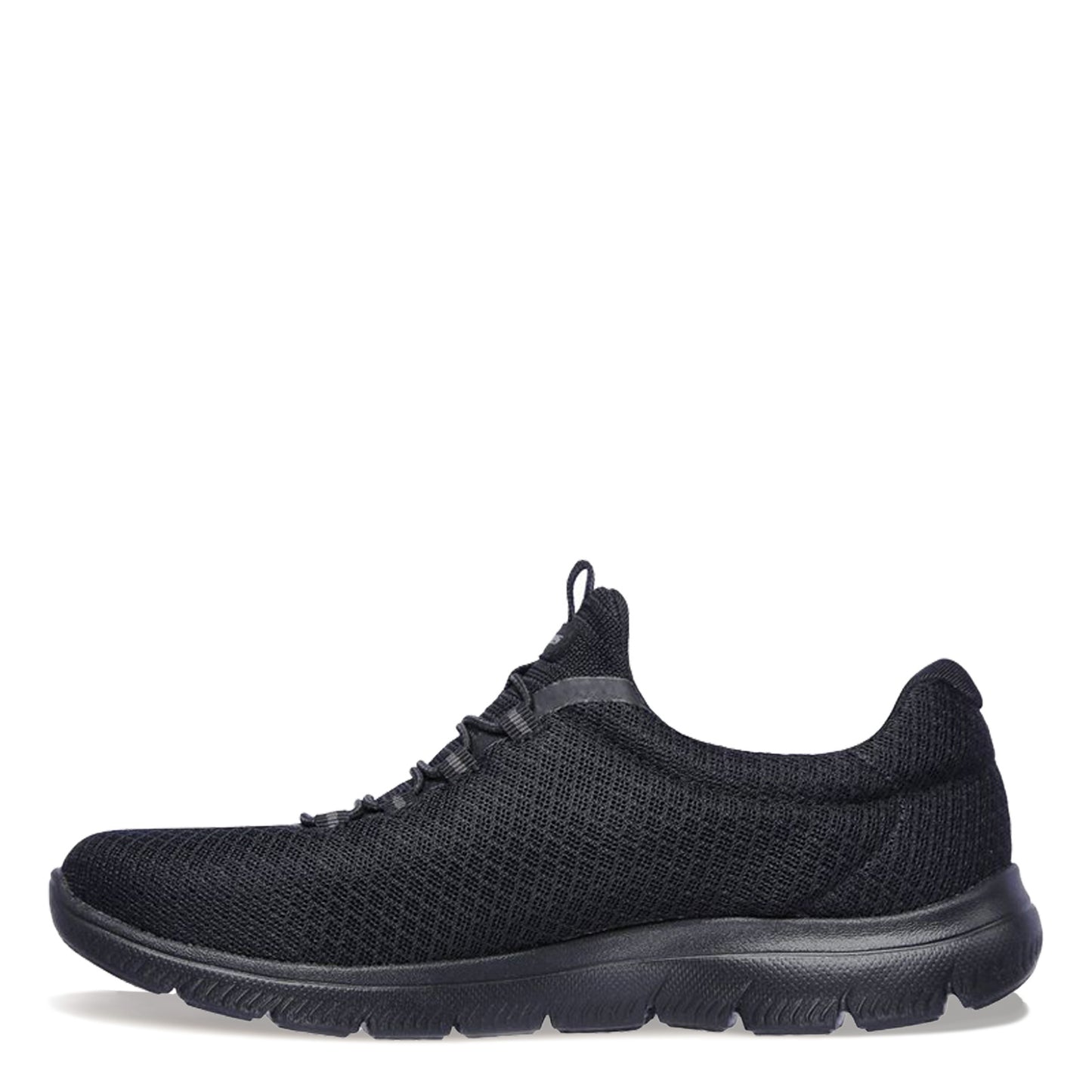 Peltz Shoes  Women's Skechers Summits Slip on Sneakers BLACK 12980-BBK